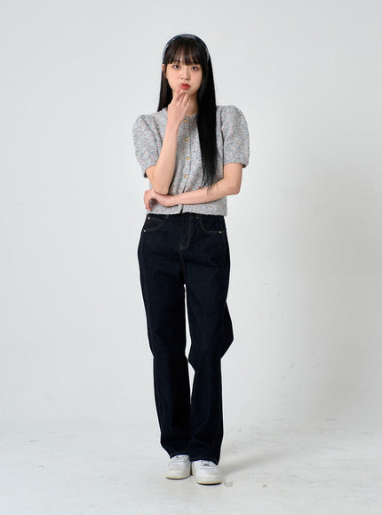 Gerade geschnittene Raw-Denim-Hose ON29