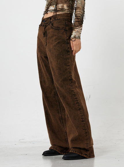 Washing Wide Jeans Unisex CS21