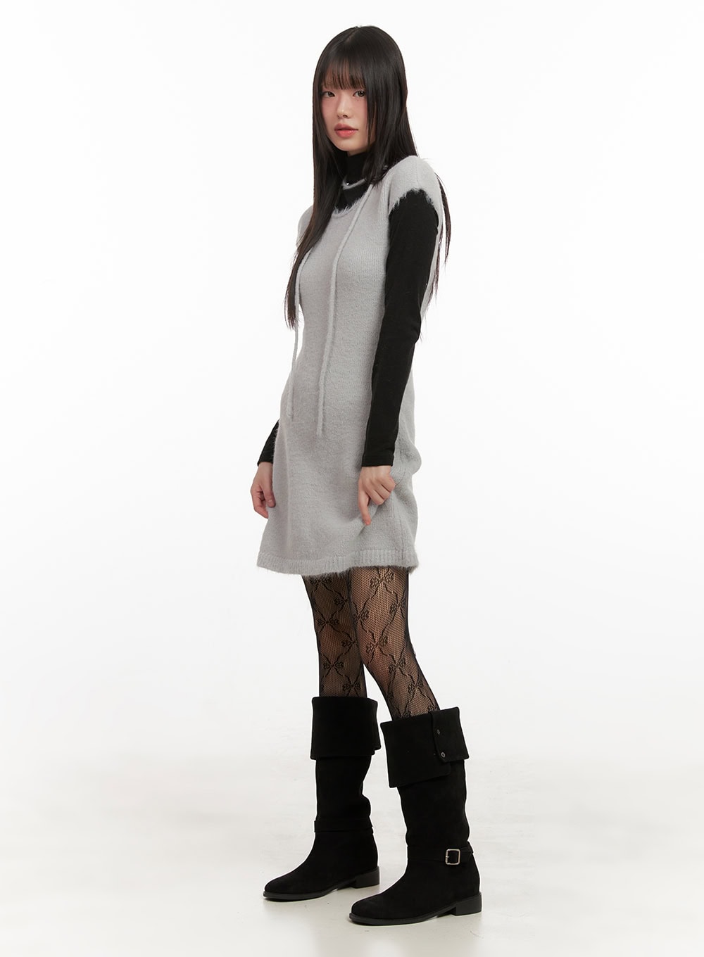 Slim-Fit Wool Blend Mini Dress CJ506