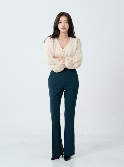 Slim Bootcut Tailored Pants IO18