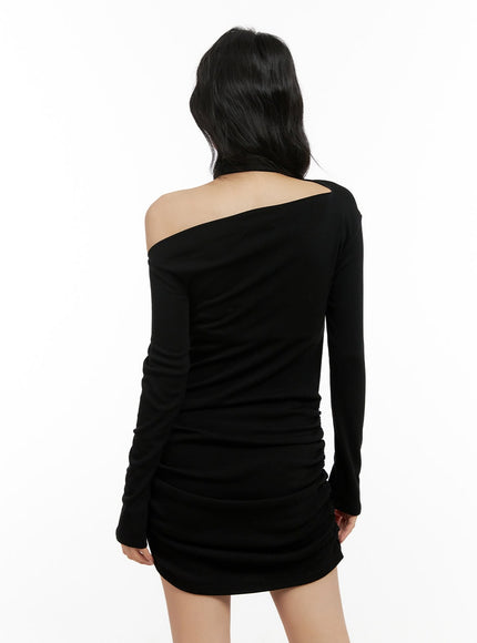 shirred-off-shoulder-mini-dress-cn416