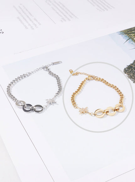 glow-star-chain-bracelet-ia517 / Gold