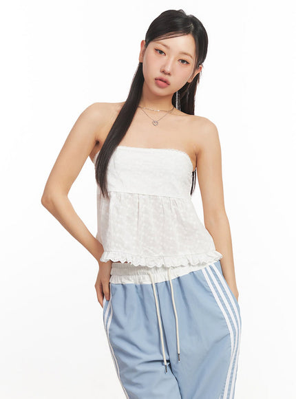 lace-trim-frilly-tube-top-ia525