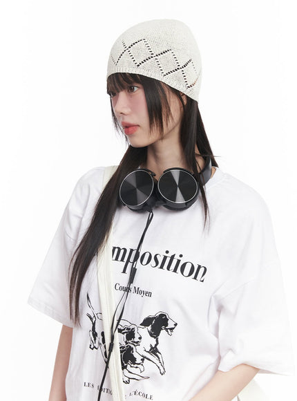 geo-print-linen-beanie-cy520