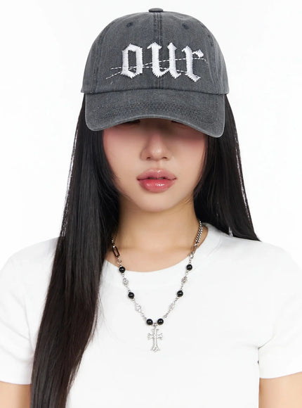 Embroidered Graphic Baseball Cap IA507