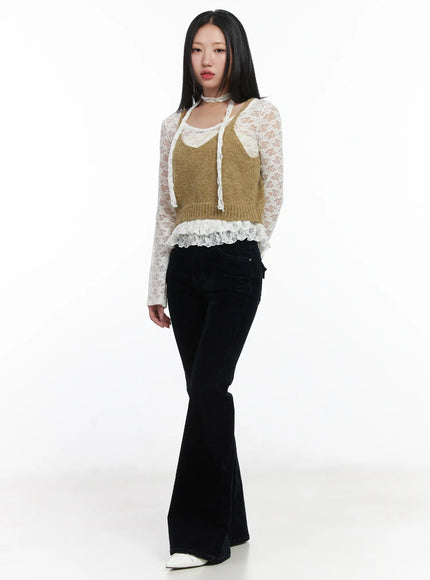 velvet-studded-bootcut-pants-cd529