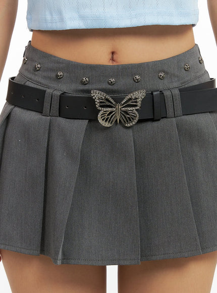 buckle-pleated-mini-skirt-og407