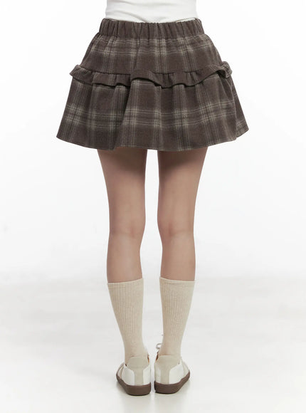 ruffled-plaid-mini-skirt-cn527