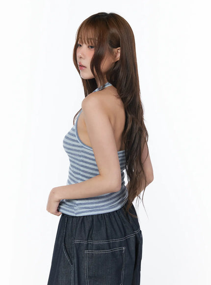 casual-striped-halter-tank-top-cy529