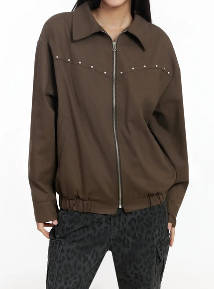 Urban Studded Bomber Jacket IA508