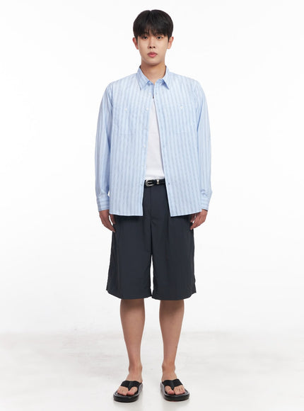 mens-wide-fit-nylon-pintuck-shorts-iy522