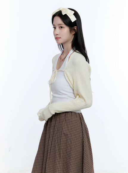 ribbed-bow-tie-knit-bolero-cg514