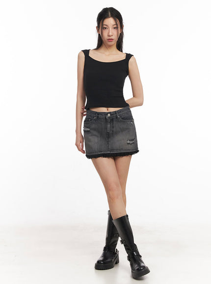 distressed-denim-lace-mini-skirt-iy529