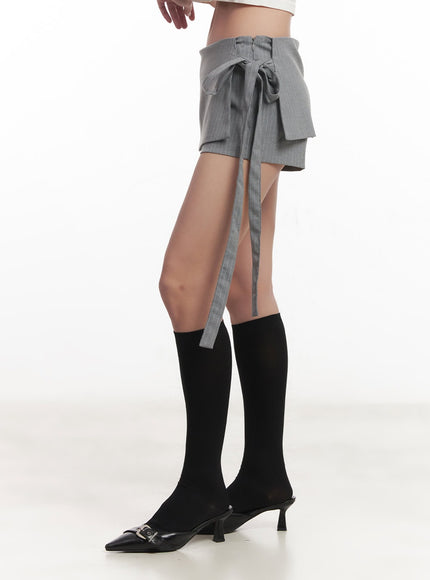 Striped Wrap Mini Skort CM528