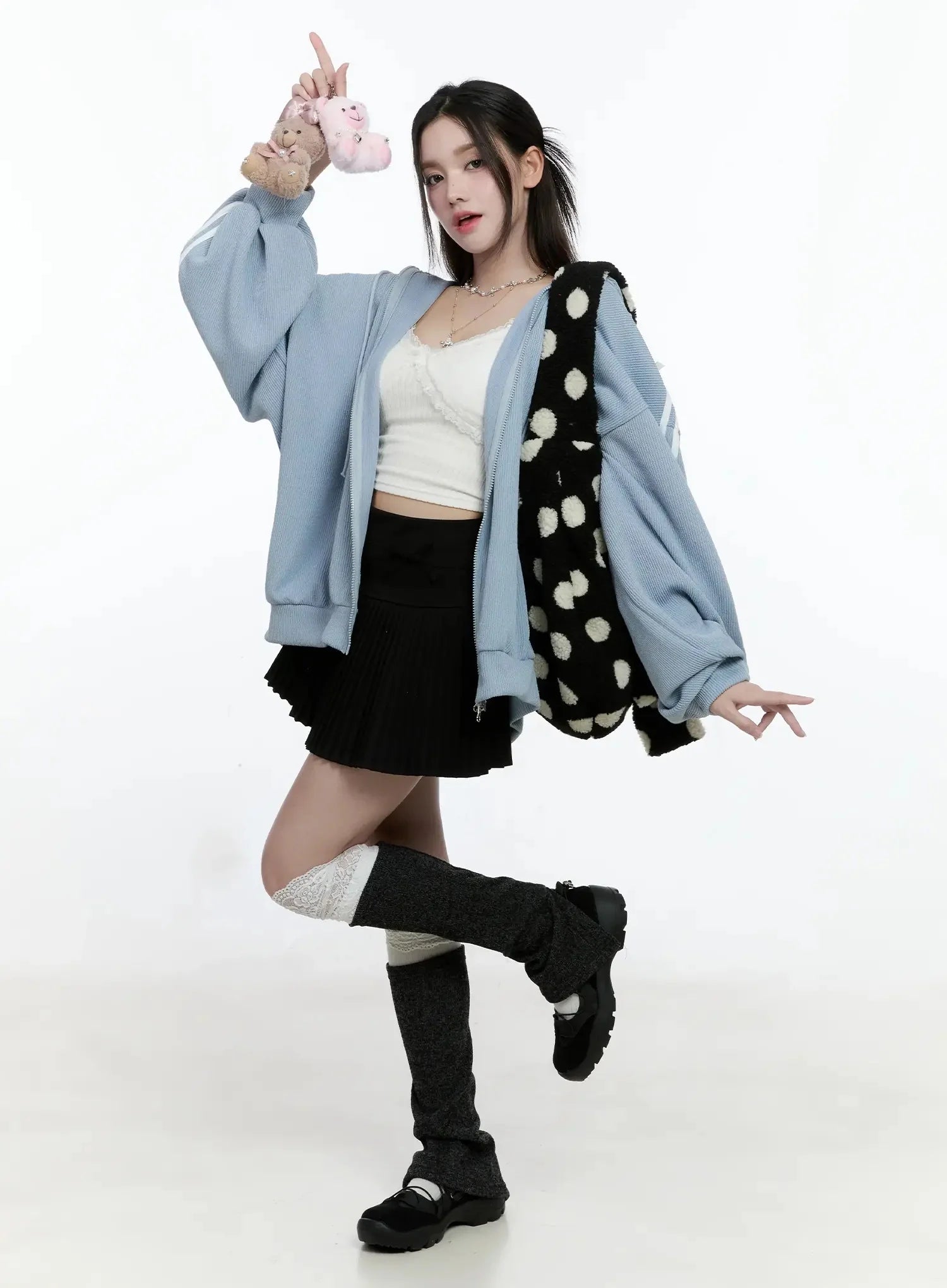 double-chain-cross-necklace-io527