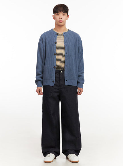 mens-ribbed-buttoned-round-neck-cardigan-if517