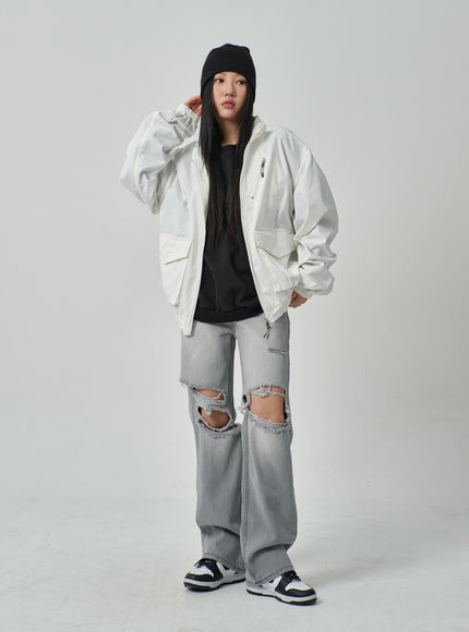 Oversized Zip-Up Jacket IF316