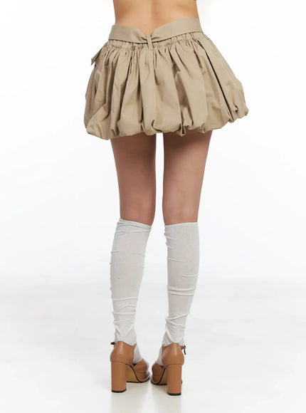 Belted Pumpkin Mini Skirt CF504