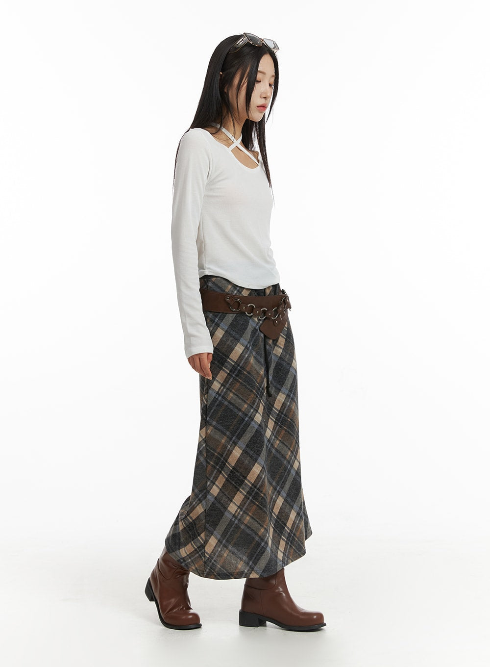 halter-neck-long-sleeve-top-cf401