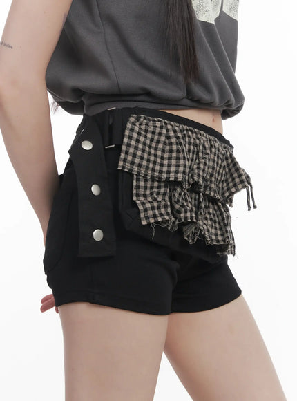 plaid-print-belt-bag-cu518