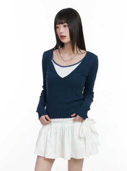v-neck-ribbed-long-sleeve-top-cm524