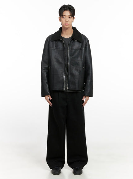 mens-pintuck-wide-leg-cotton-pants-black-id413