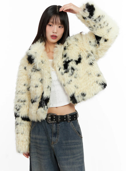 Light Merle Faux Fur Jacket IN503