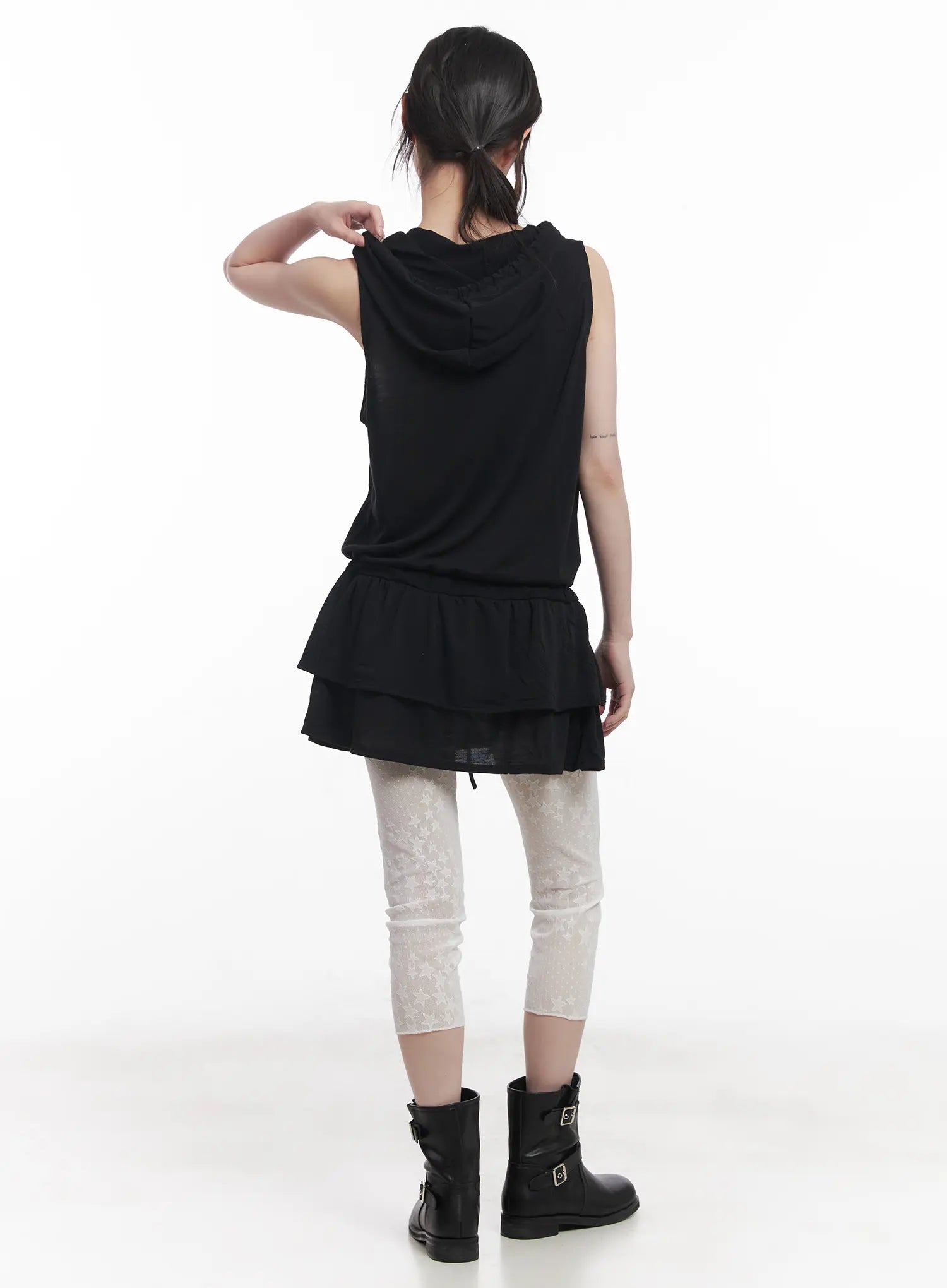 star-print-sheer-mid-length-leggings-cu519