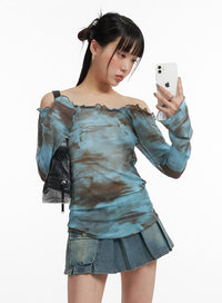 tie-dye-shirred-frill-blouse-if426