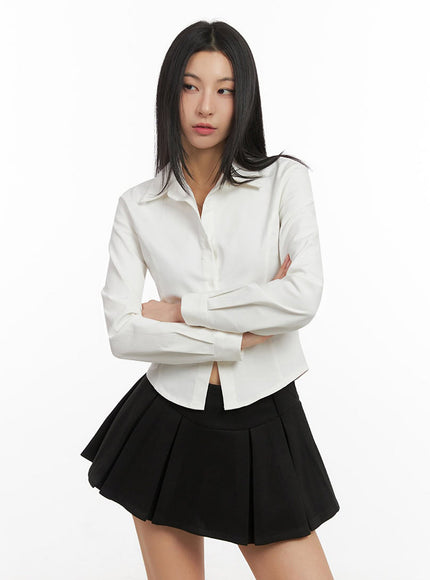 Classic Buttoned Slim-Fit Collared Shirt IJ503