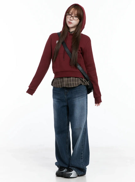 Oversized Plaid Button-Up Shirt CS501