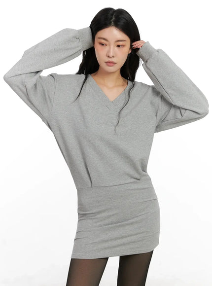 v-neck-sweatshirt-mini-dress-in528