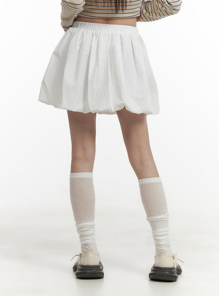 ribbon-band-bubble-mini-skirt-cy407