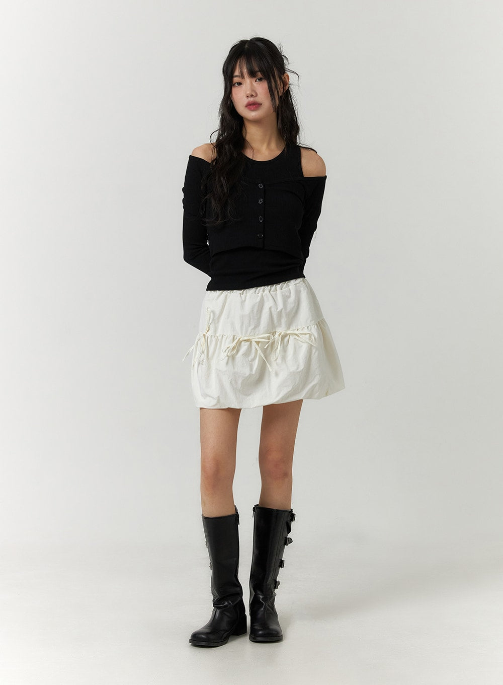 bowknot-mini-skirt-cf406