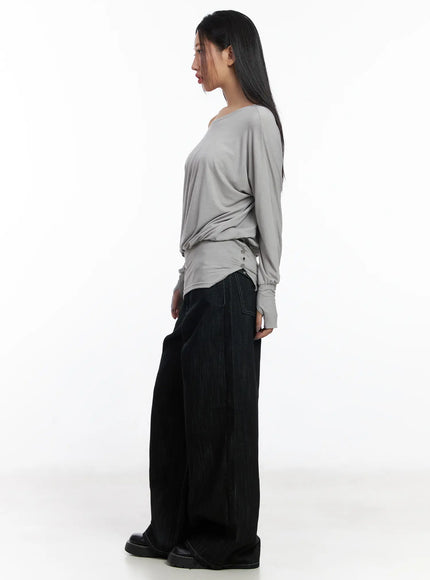 Violet Studded Baggy Jeans CJ530