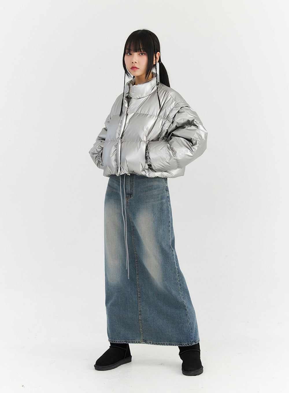 Oversize Hooded Puffer Jacket CN03 - Lewkin