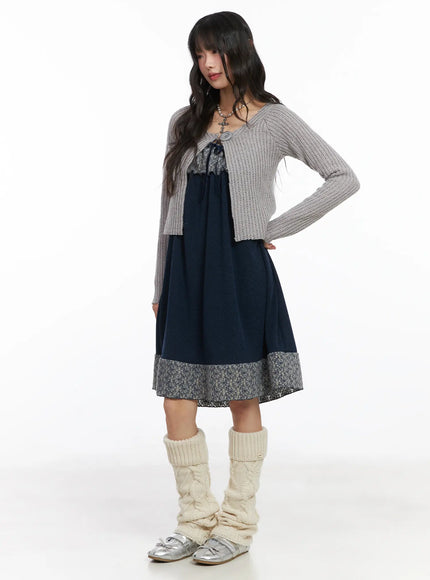 One-Button Knit Cardigan CD531