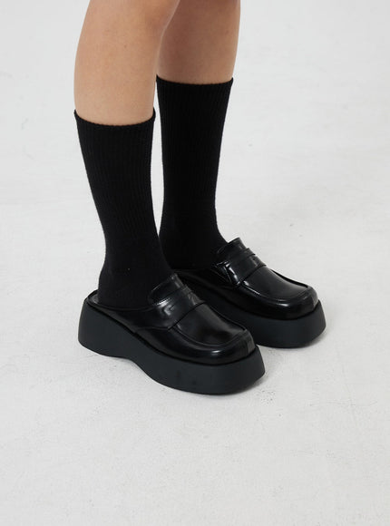 Platform Loafer Mules CF327