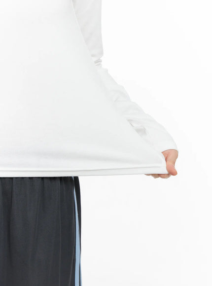 Half-Zip Hoodie Long Sleeve Top CG519