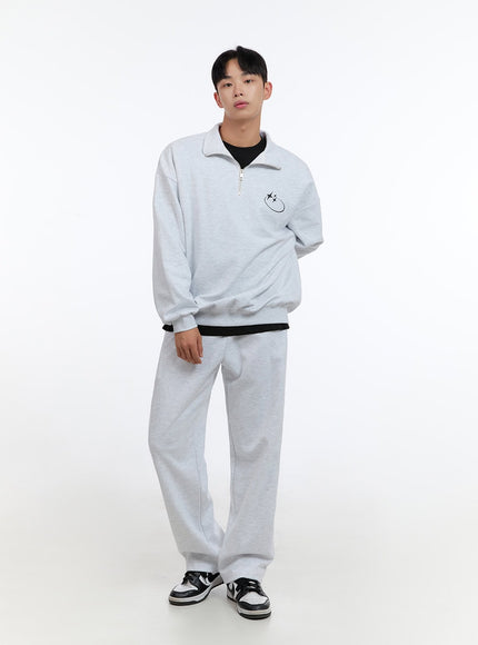 mens-banded-cotton-solid-sweatpants-white-is412