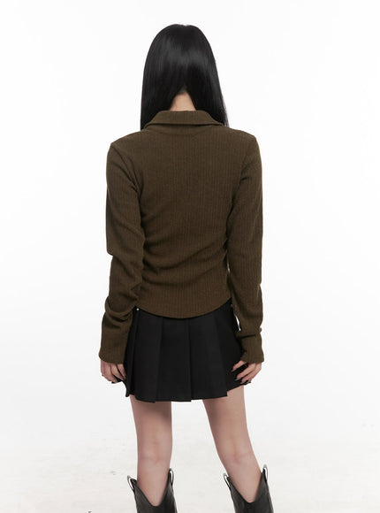 Collared Button-Up Sweater CJ517