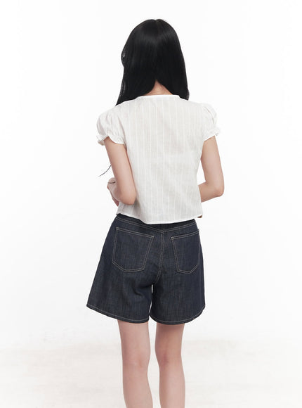 tie-puff-sleeve-crop-blouse-top-cy526