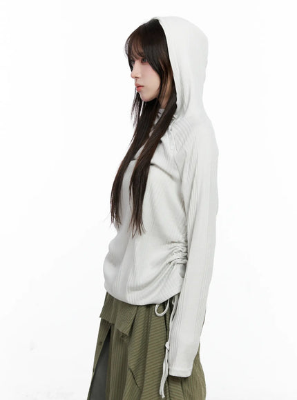 shirred-button-hoodie-co520