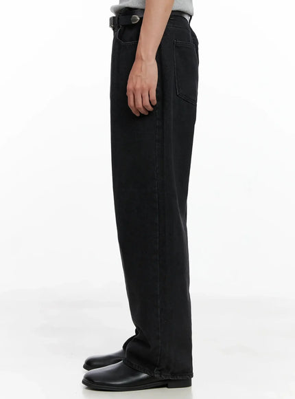 Men's Vintage Black Jeans IO516