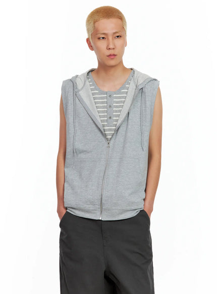 mens-cotton-zip-up-hoodie-vest-il511