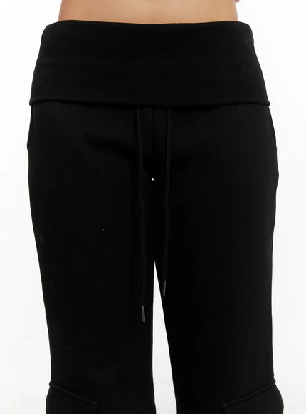 High Waist Cargo Bootcut Pants CD517