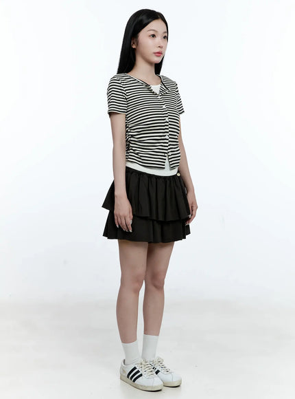 Striped Layered Cardigan CG513