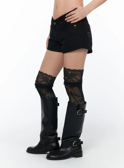 gothic-cross-detail-shorts-ca515