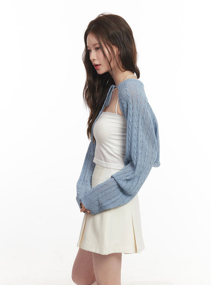 Cable Knit Bolero Cardigan CA502
