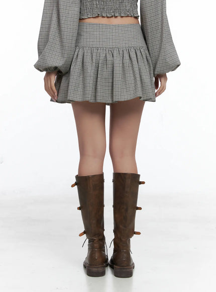 gingham-flounce-mini-skirt-cs503
